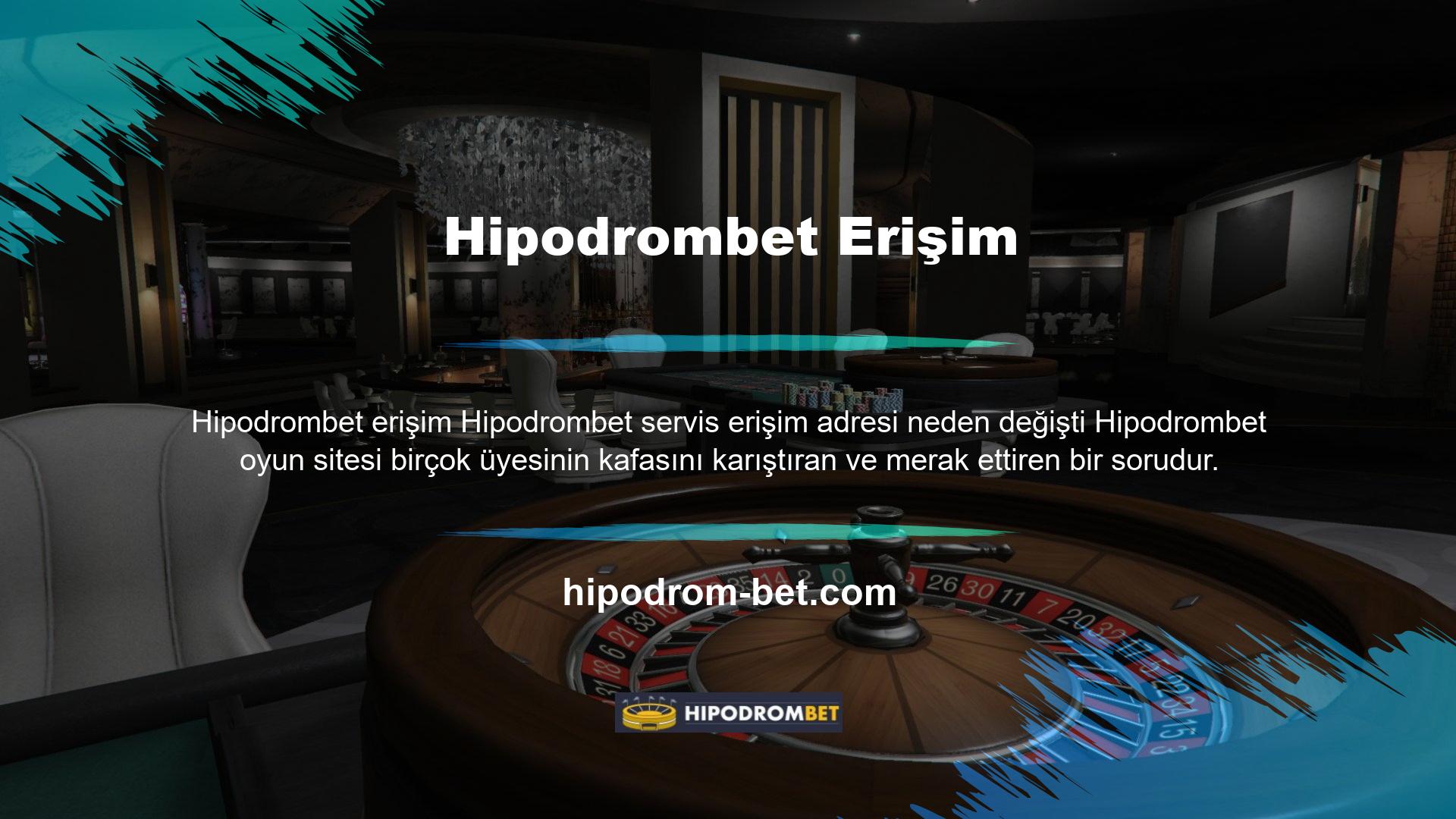 Hipodrombet oyun sitesinde giriş adresim neden değişti? Türk casino piyasasında Hipodrombet casino, online casino ve casino erişim adresleri yasal olarak bloke edilmiş olup bu adreslere erişim bir süreliğine engellenmiştir